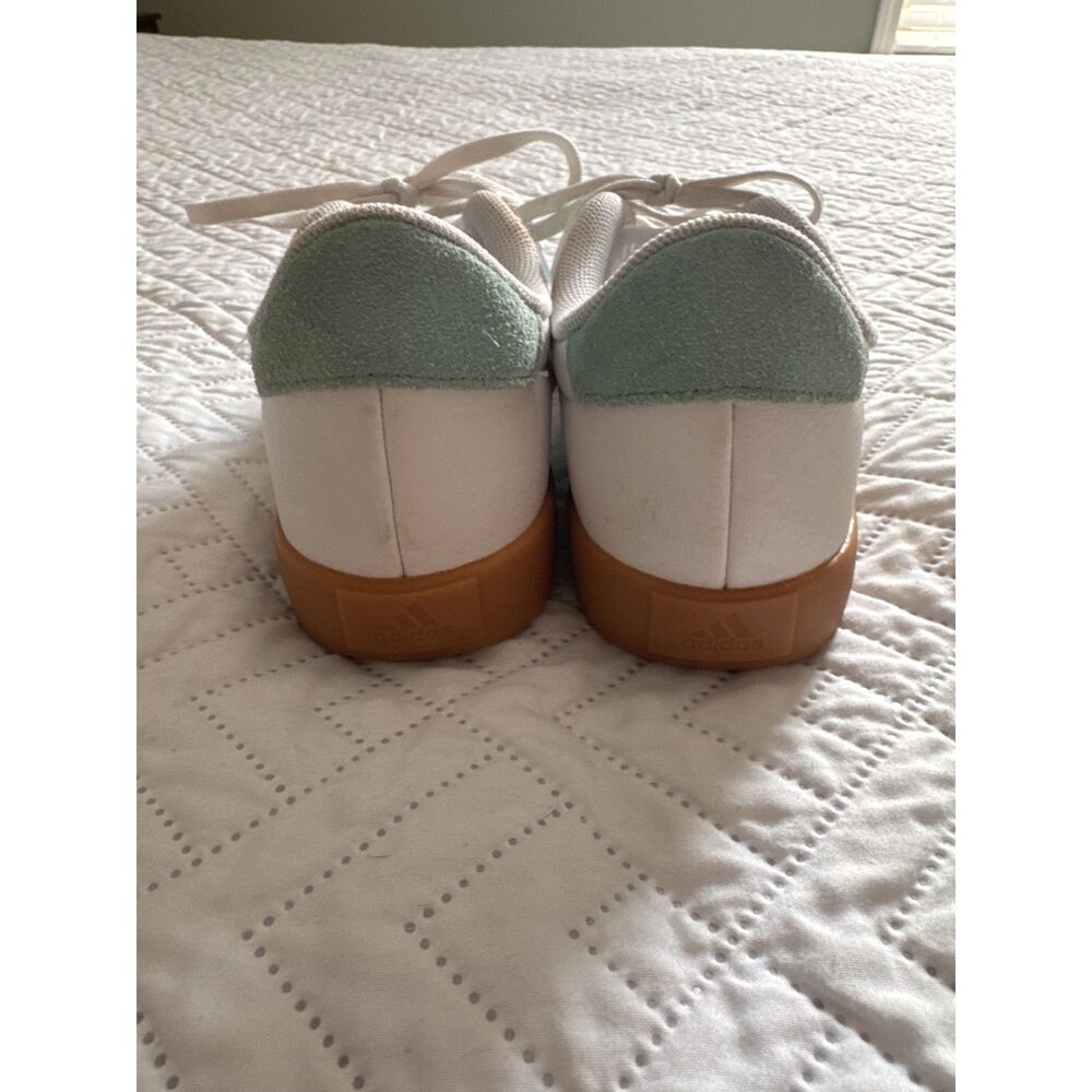 adidas Kids VL Court 3.0 Sneakers Size 3 - White Halo Mint Teal Gum Sole